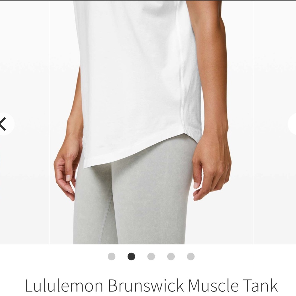 Lululemon Brunswick Muscle Tank White - Picture 9 of 10